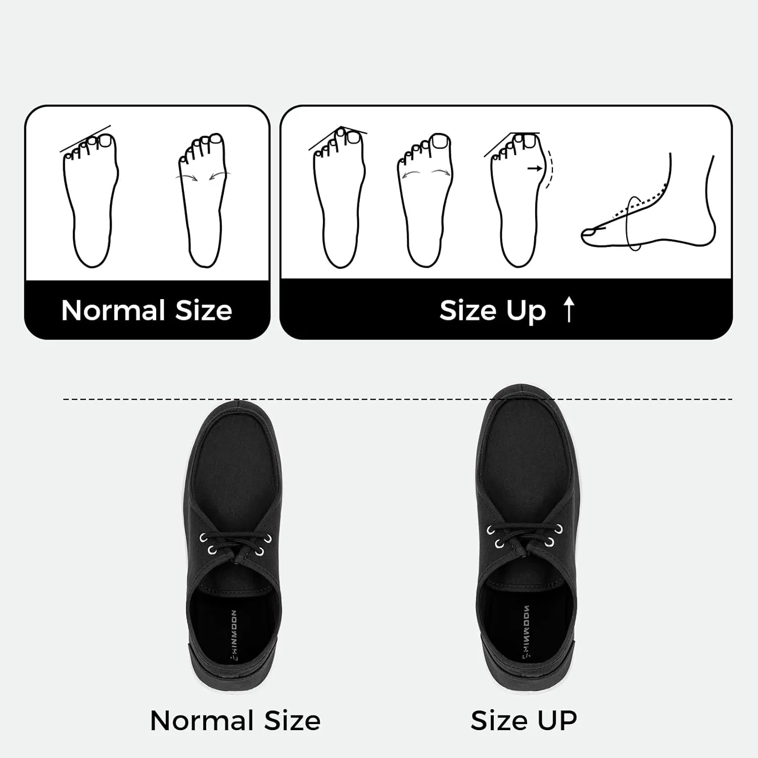 CHIN·MOON Men's Slip On Loafers Walking Driving Business Casual Shoes Lace Up Canvas Footwear