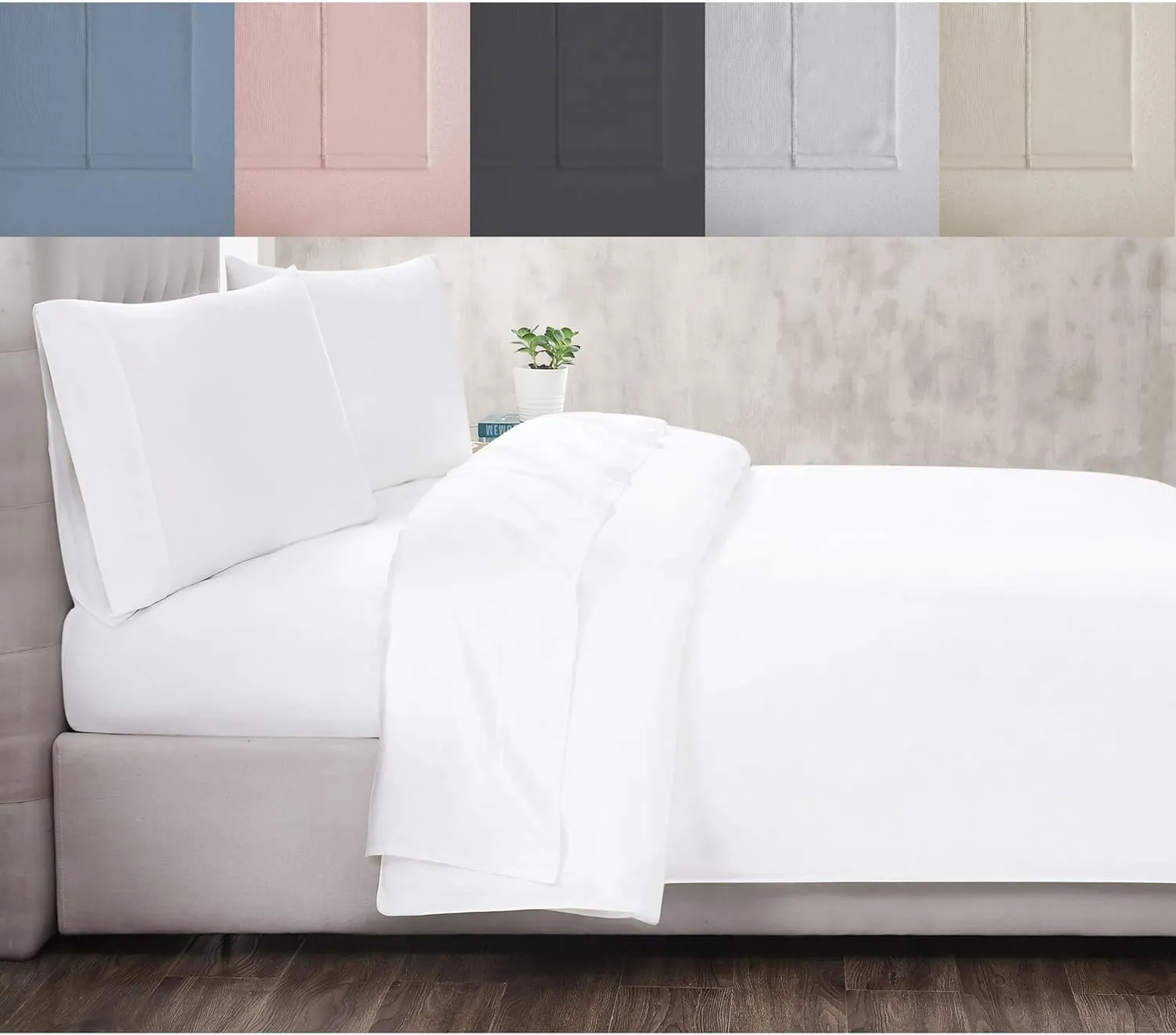 Christian Siriano NY® 300TC Cotton Sateen White Queen 4 Piece Sheet Set