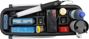 CLAM Fish Trap Center Console with Leg – Hub Shelter Table for Ice Fishing Gear, Drinks, Electronics & Storage – Model 1458