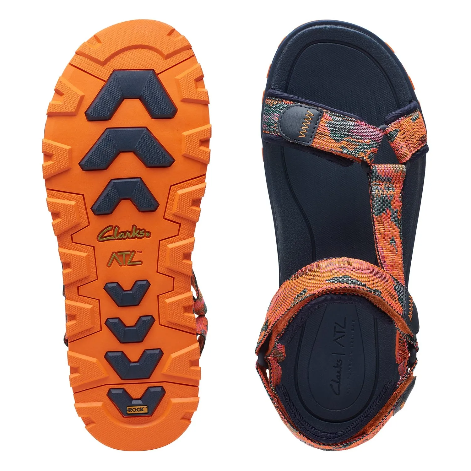 Clarks Atl Trek Sea - Sandals - Orange Combi - 261701237 - G Width (Standard Fit)