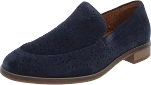 Clarks Womens Trish Calla Suede Slip On Loafers Navy 6 Wide (C,D,W)