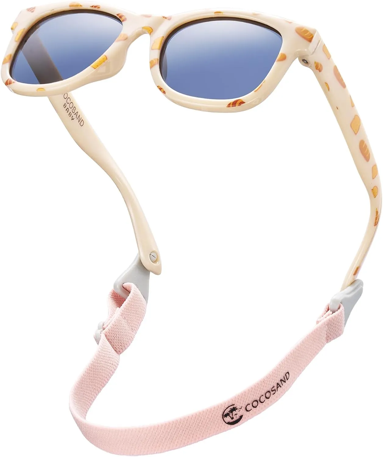 COCOSAND Flexible Polarized Baby Sunglasses with Strap UV Protection for Toddler Infant Girl Boy Age 0-24 Months