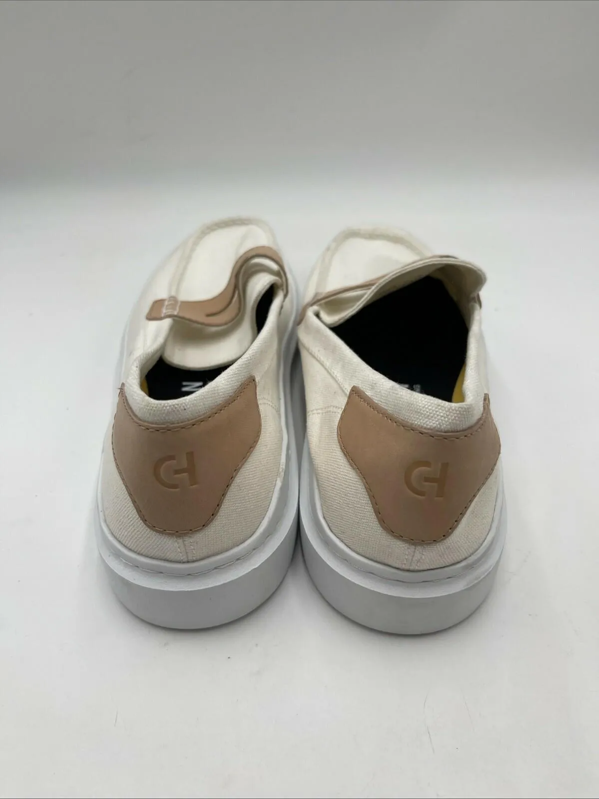 Cole Haan Women's Grandpro Rally Canvas Penny Loafers White Size 11B - Very Good