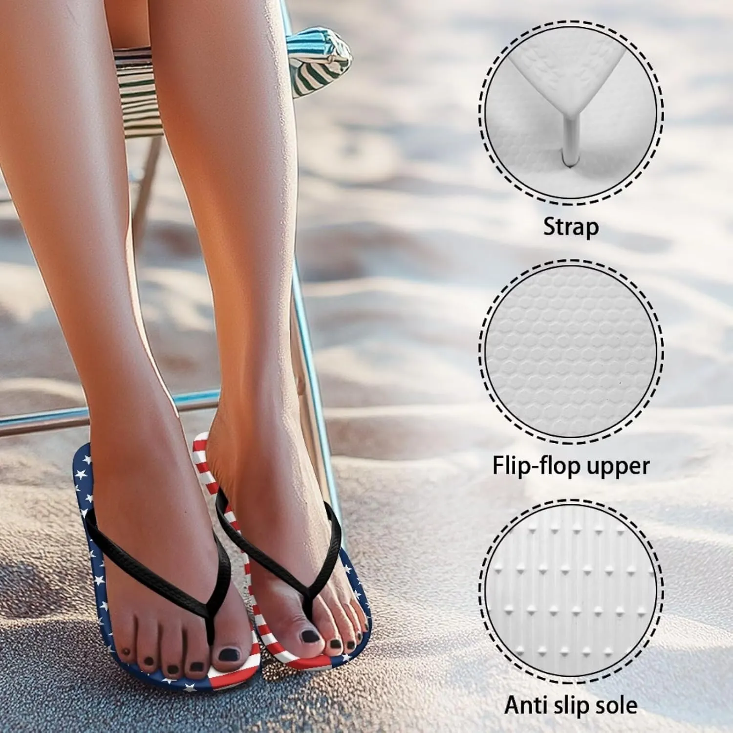 Coloranimal Flip Flops Women Thong Sandals Summer Beach Sandals for Women 2025 Beach Shoes Lightweight Comfort Ladeis Slippers Shower Shoes for Vocation