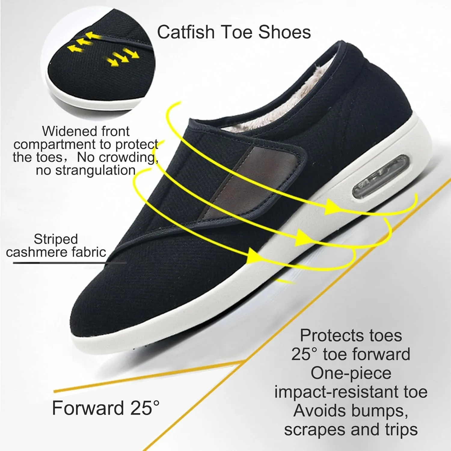 Comfortable Casual Shoes, Wide Fit Walking Shoes for Diabetics Winter Middle-Aged and Elderly Mom and Dad Shoes Warm Casual Shoes