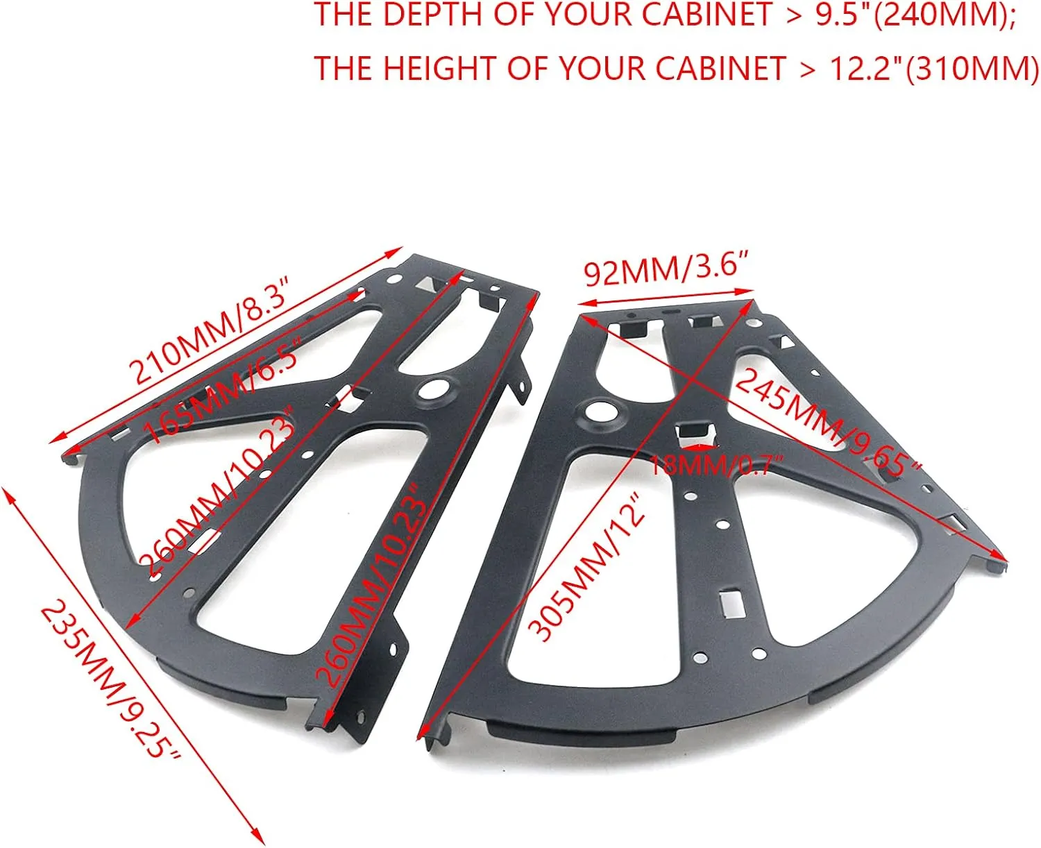 Coshar 4Pcs 2 Layers Shoes Drawer Cabinet Hinges Stainless Steel Shoe Cabinet Replacement Fittings, Black