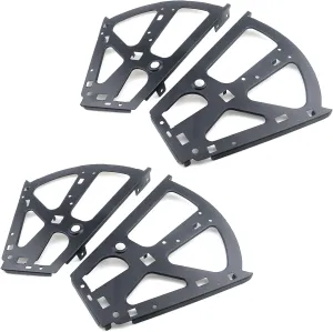Coshar 4Pcs 2 Layers Shoes Drawer Cabinet Hinges Stainless Steel Shoe Cabinet Replacement Fittings, Black
