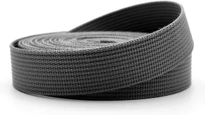 CRAFTMEMORE 1 1/4 Inch Heavy Nylon Webbing - Straps for Arts and Crafts, Luxury Bag Strap High Density Webbing (50 Yards, Black)