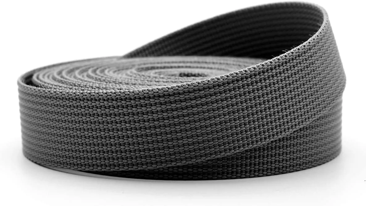 CRAFTMEMORE 1 Inch Heavy Nylon Webbing - Straps for Arts and Crafts, Luxury Bag Strap High Density Webbing (50 Yards, Black)