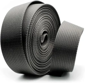 CRAFTMEMORE 1 Inch Heavy Nylon Webbing - Straps for Arts and Crafts, Luxury Bag Strap High Density Webbing (50 Yards, Black)