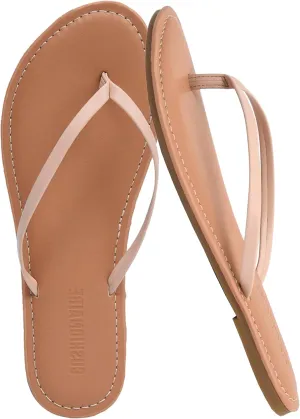 CUSHIONAIRE Women's Cora Flat Flip Flop Sandal with  Comfort