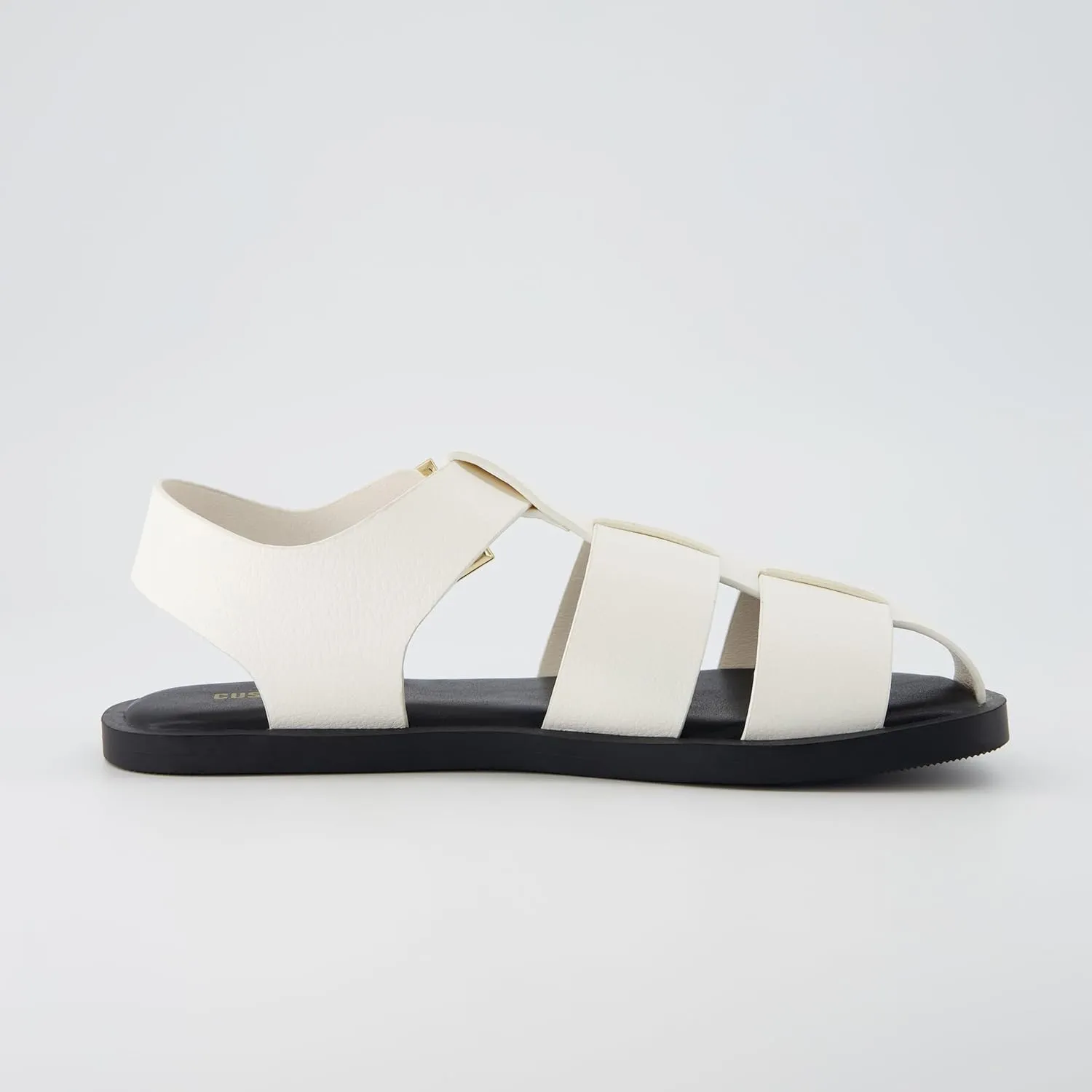 CUSHIONAIRE Women's Plaza Fisherman Sandal – Soft Vegan Leather, Adjustable Buckle Strap, Memory Foam, Wide Widths Available