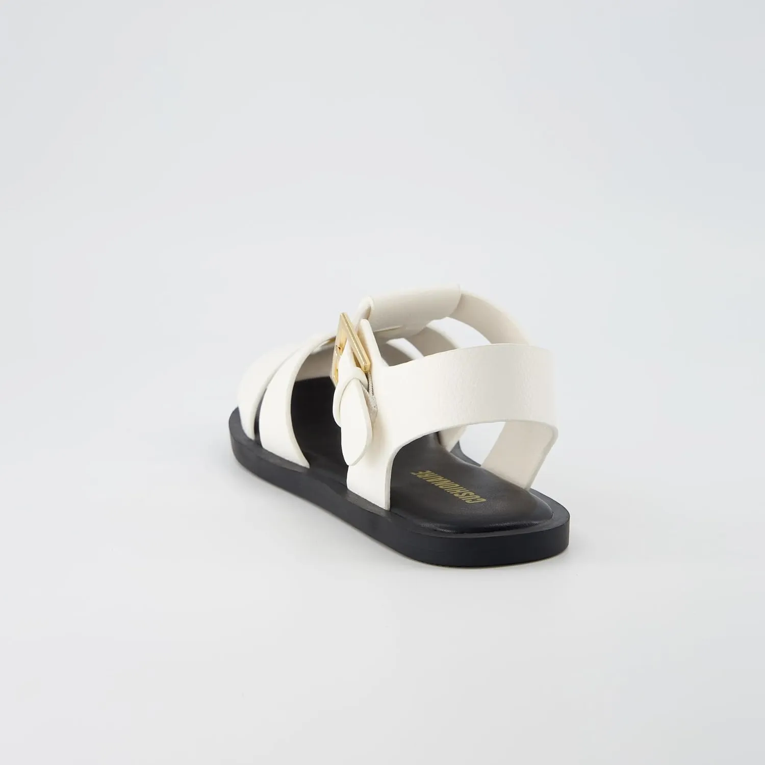 CUSHIONAIRE Women's Plaza Fisherman Sandal – Soft Vegan Leather, Adjustable Buckle Strap, Memory Foam, Wide Widths Available