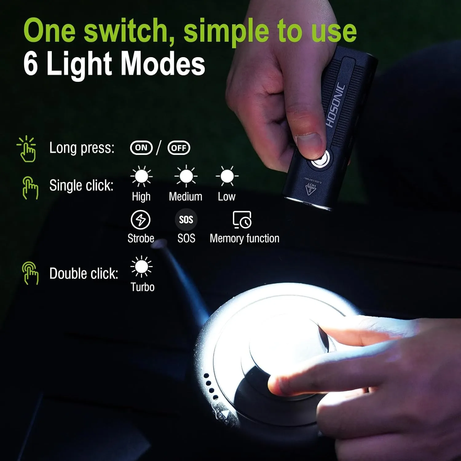 D12 Rechargeable EDC Flashlight, Small Flat Flashlights Powerful with Red Light,Pocket Clip and Magnetic, LED Super Bright Flash Light 10 Modes for Home Camping Emergencies