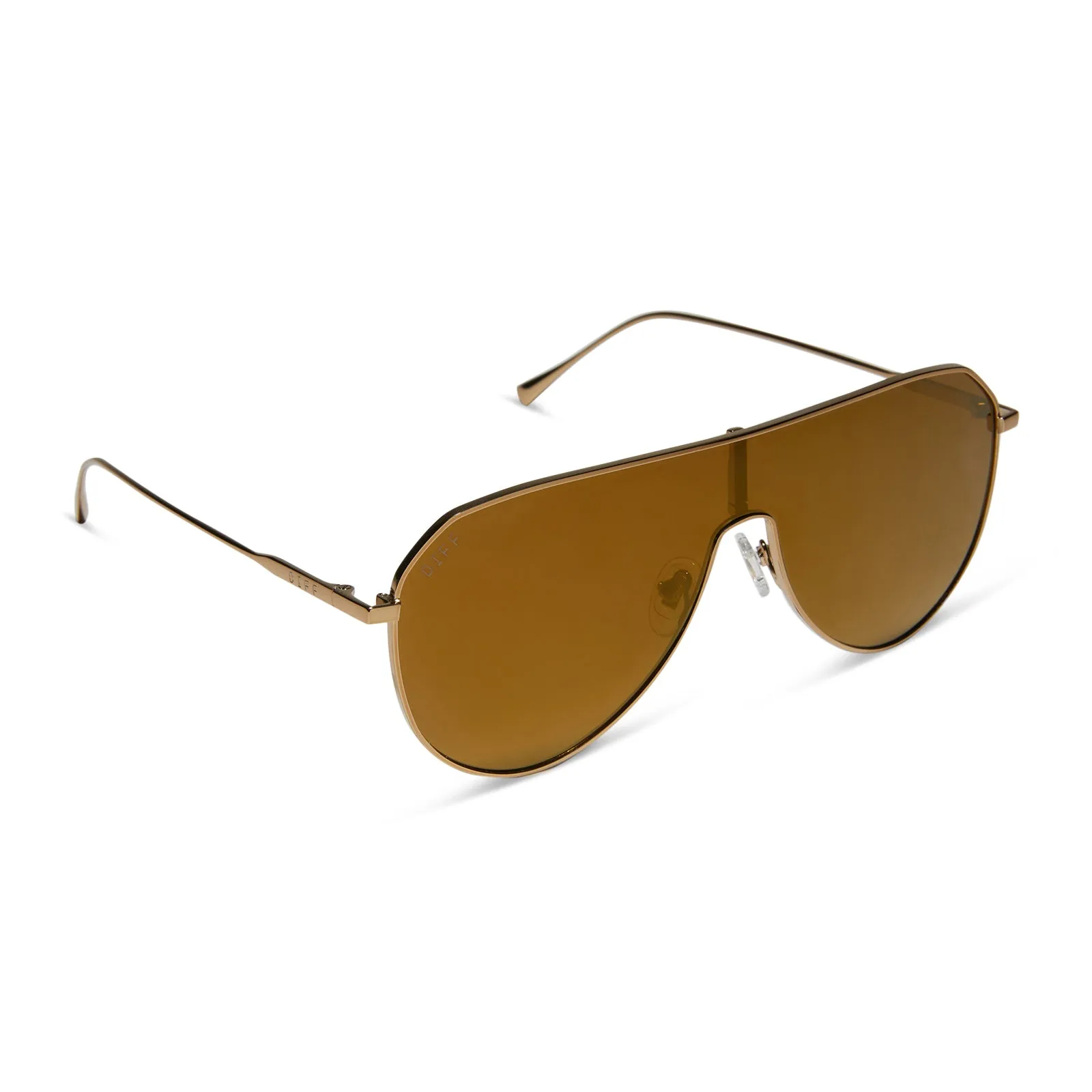 DASH SHIELD - COPPER METAL   BROWN GOLD FLASH SUNGLASSES