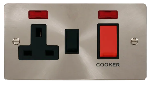 Define 45A DP Switch   13A DP Switched Socket   Neons