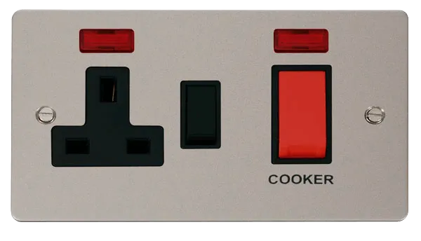 Define 45A DP Switch   13A DP Switched Socket   Neons