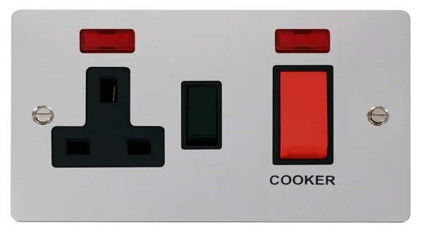 Define 45A DP Switch   13A DP Switched Socket   Neons