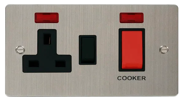 Define 45A DP Switch   13A DP Switched Socket   Neons