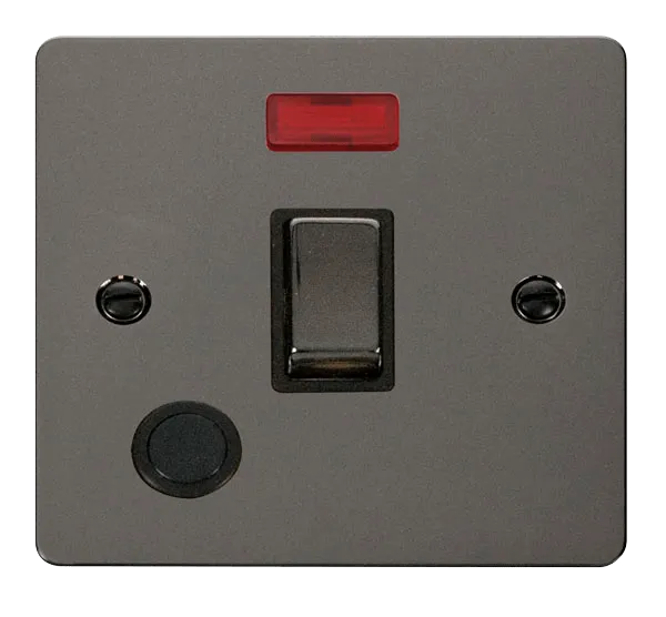 Define Ingot 20A 1 Gang DP Switch   Flex Outlet    Neon