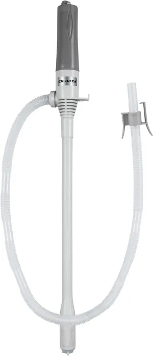 DEWAY Automatic Fuel Transfer Pump - 3X More Powerful D Battery Powered, Extra Long Hose Fits All Size Cans, Portable Liquid Pump Transfers Gasoline, Water & More at 2.6 Gal/Minute