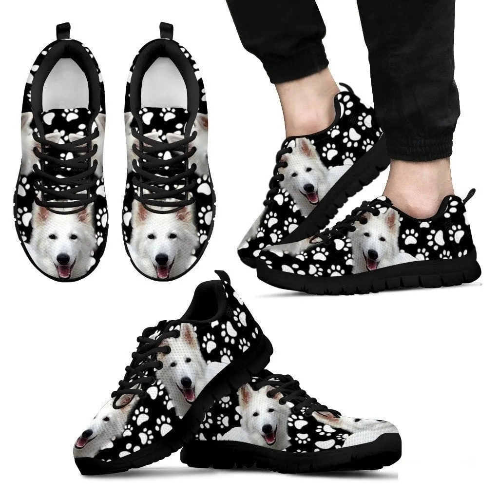 Dog  Paws Print (Black/White) Running Shoes For Men-Free Shipping Limited Edition