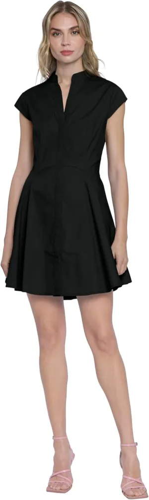 Donna Morgan High Neck Fit and Flare Shirtdress Summer Dresses for Women