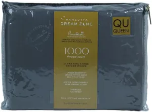 Dream Zone 1000 Thread Count PimaCott Queen Sheet Set in Charcoal Grey (Charcoal Grey,Queen)