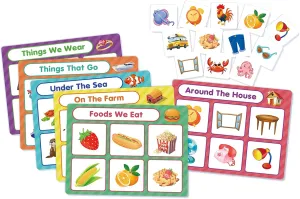 EAMAY Building Language and Matching Games Set with 6 Sorting Mats and 36 Everyday Objects Pieces Special Education Classroom,Sorting Toys for Toddlers 1-3