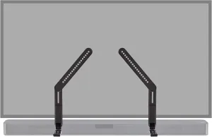 ECHOGEAR Sound Bar Mounting Bracket for Under TV - Adjustable Height & Depth for Max Compatibility Between TV & Soundbar - Dolby Atmos Compatible & Works with LG, Vizio, Bose & More