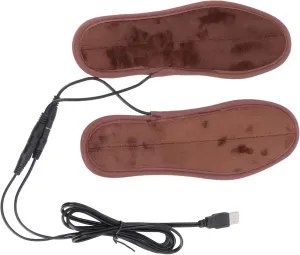 Electric Heating Insoles Rechargeable Foot Warmer Inserts with Cable Design Comfortable Touch for Winter Activities