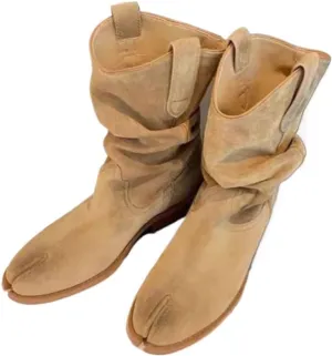 Emo Shoes Tabi Boots Women Split Toes High Heels Chunky Suede Goth Punk Comfort Wear Shoes Non Slip Retro Vintage Trendy Western Cowboy Boots Rave Party Casual Walking Outdoor Fashionable Streetwear