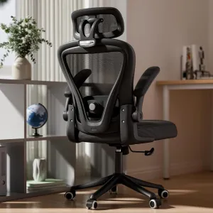 Ergonomic Office Chair M903, High Back Comfy Mesh Desk Chair with Wheels, Adjustable Lumbar Support, Headrest, Black