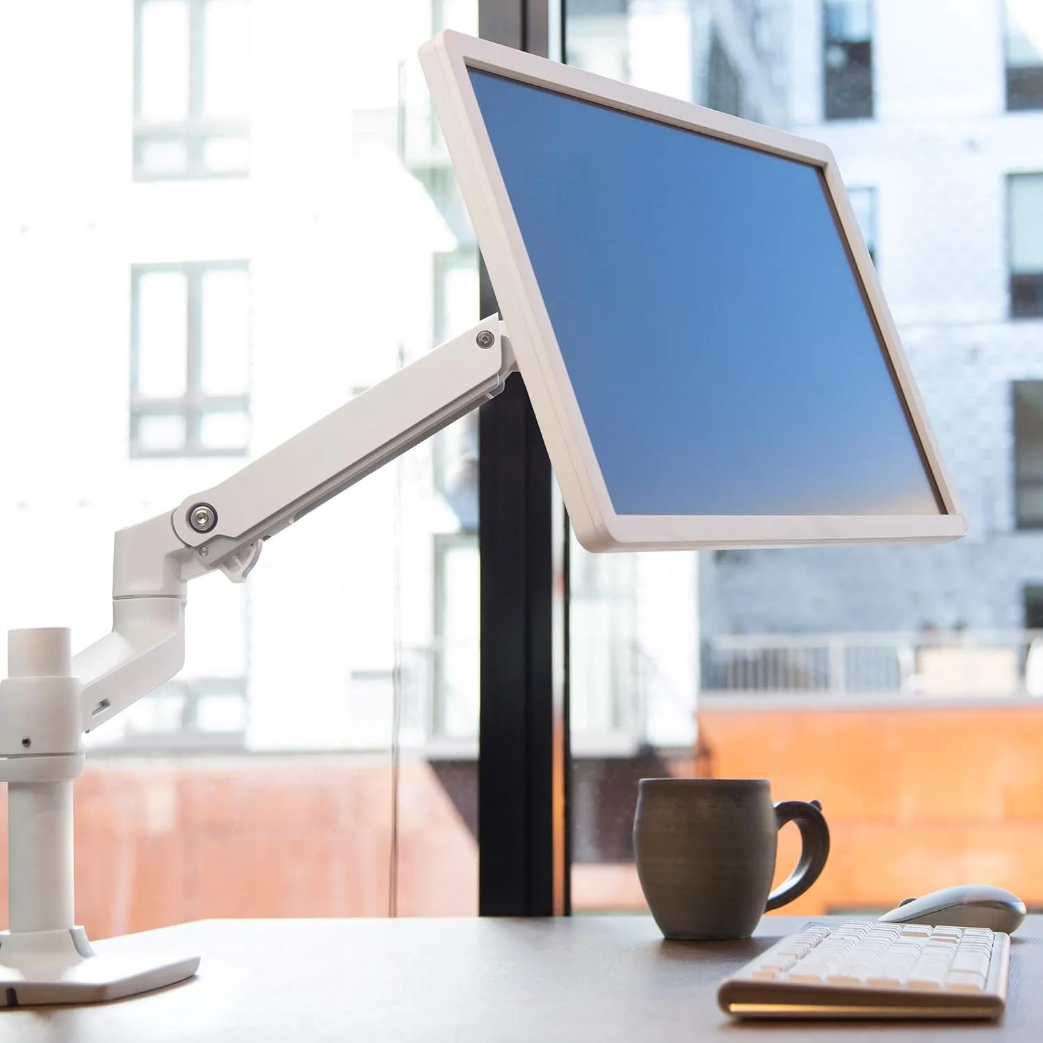Ergotron – LX Monitor Arm, Single Monitor Desk Mount – fits Flat Curved Ultrawide Computer Monitors up to 34 Inches, 7 to 25 lbs, VESA 75x75mm or 100x100mm – White