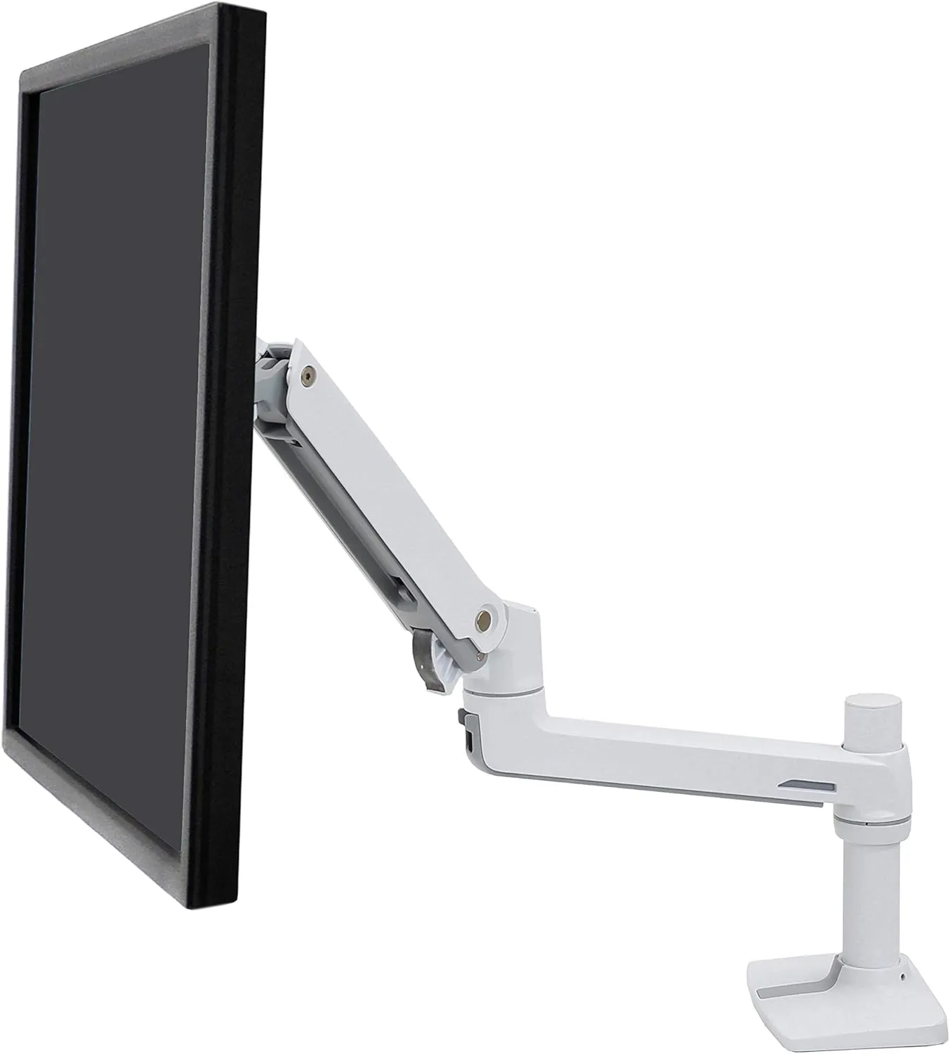 Ergotron – LX Monitor Arm, Single Monitor Desk Mount – fits Flat Curved Ultrawide Computer Monitors up to 34 Inches, 7 to 25 lbs, VESA 75x75mm or 100x100mm – White