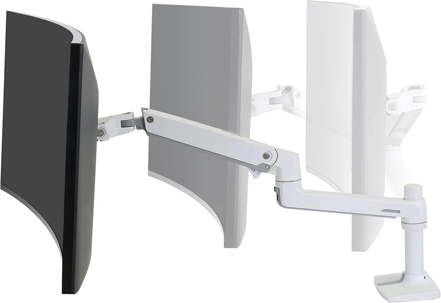 Ergotron – LX Monitor Arm, Single Monitor Desk Mount – fits Flat Curved Ultrawide Computer Monitors up to 34 Inches, 7 to 25 lbs, VESA 75x75mm or 100x100mm – White