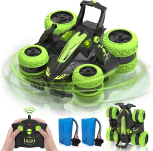Eulogia Remote Control Flip Car for Boys 4-7, 2.4GHz Drift Stunt Car with Lights, Batteries, Reatures 360° Rotation, Go Sideways, Dance, Jump, Over Various Terrain Toys Gifts for Birthday, Christmas
