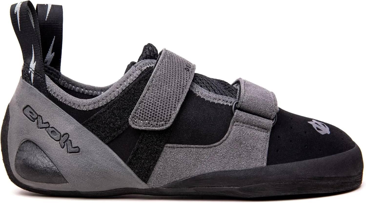 EVOLV Defy Rock Climbing Shoe for Entry-Level Bouldering & Indoor Climbing - Black/Gray - 8.5