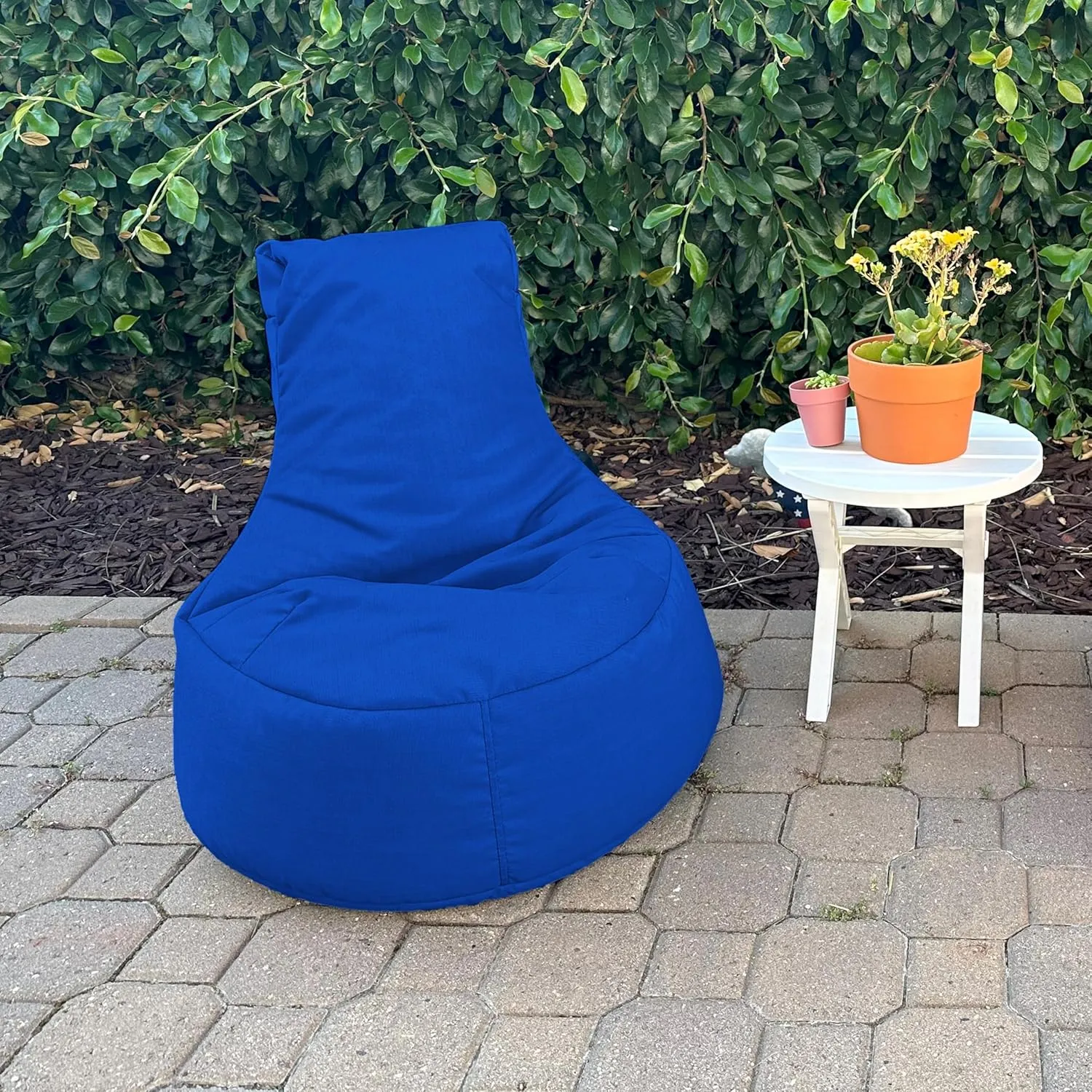 Factory Direct Partners Element Paddle Out Bean Bag Chair for Kids, Comfy Indoor Outdoor Bean-Filled Flexible Seating for Reading, Playroom, Classroom, Patio or Garage - Brilliant Blue, 14031-BB