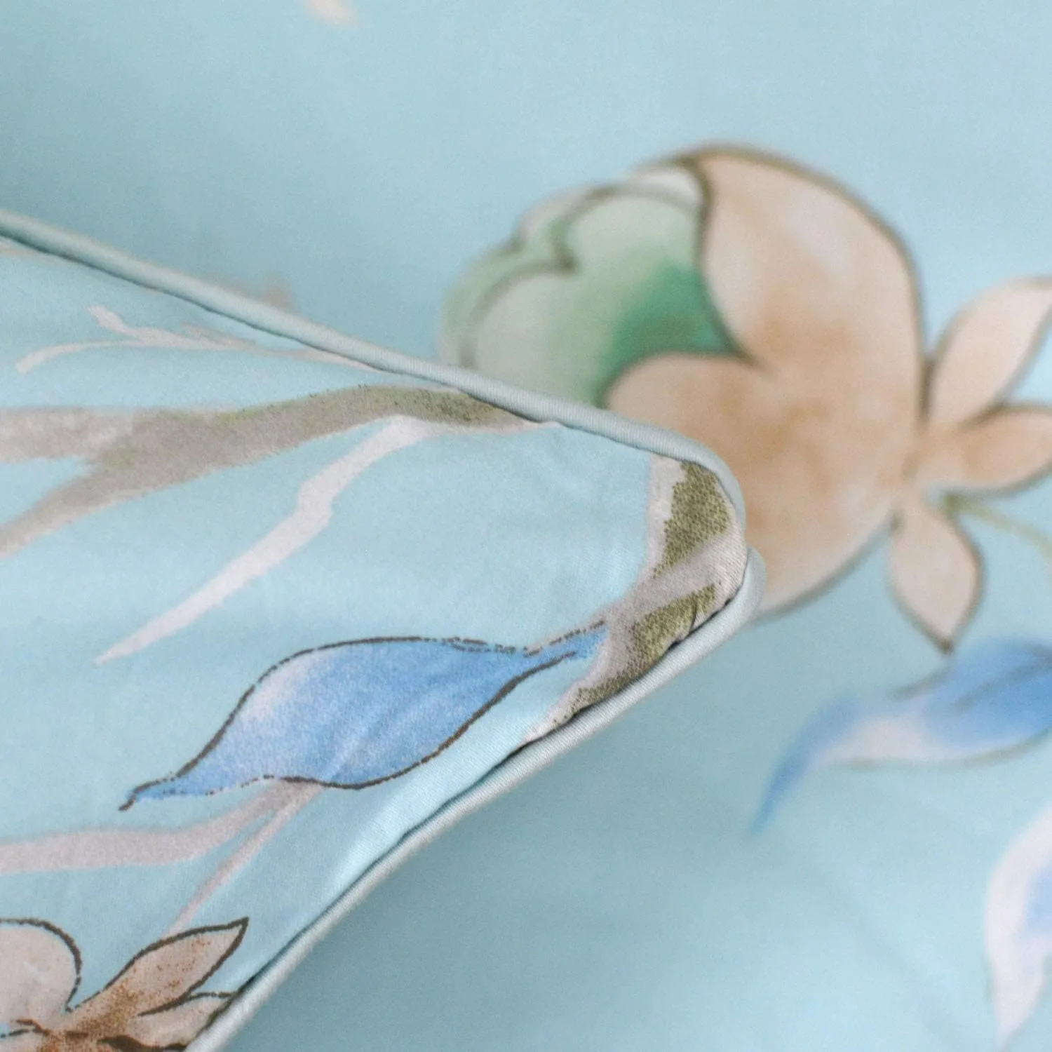FADFAY Floral Bedding Shabby Blue Bird Print Bed Sheet Set Luxury Bedding Collections 800 Thread Count 100% Egyptian Cotton Deep Pocket, 4 Piece-Queen Size