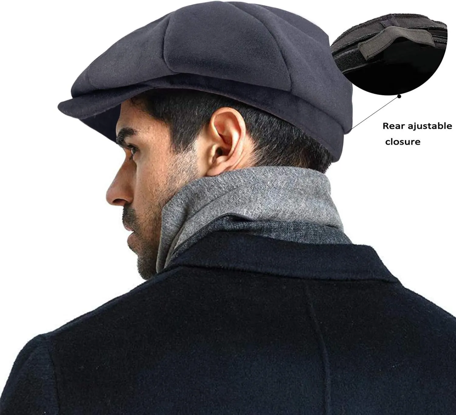 Fashion Men’s Classic Newsboy Gatsby Hat Blend Wool Vintage Flat Ivy Cabbie Cap Boyfriend Gifts(Medium/Large/X-Large)