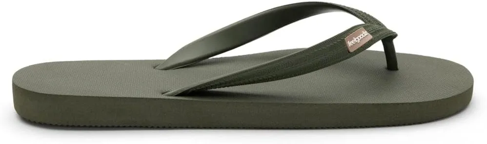 Feelgoodz Mens Classicz Rubber Flip-Flops - Waterprooof, 100% Natural Rubber & All-Vegan Sandals, Fair Trade Certified Slippers, Consciously Sourced & Artisan-Crafted