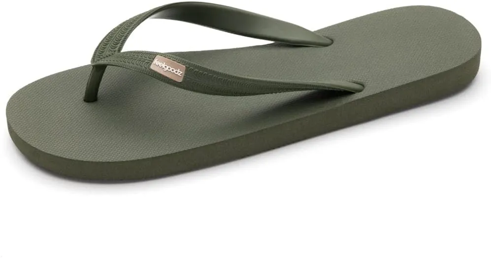 Feelgoodz Mens Classicz Rubber Flip-Flops - Waterprooof, 100% Natural Rubber & All-Vegan Sandals, Fair Trade Certified Slippers, Consciously Sourced & Artisan-Crafted