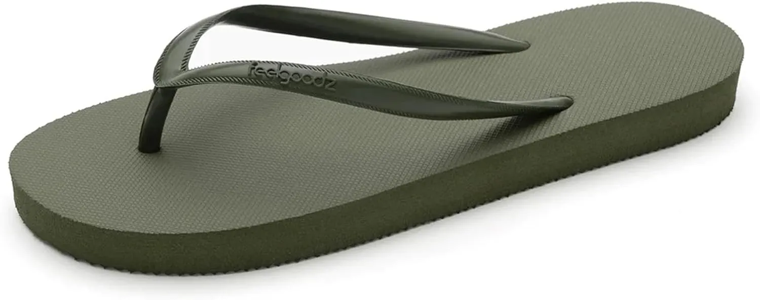 Feelgoodz Women's Slimz Core Natural Rubber Flip Flops
