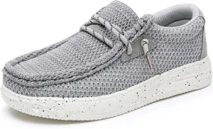 Felabo Kids Boys Girls Slip-On Casual Loafers Canvas Walking Shoes Comfortable & Lightweight (Toddler/Little Kid/Big Kid)