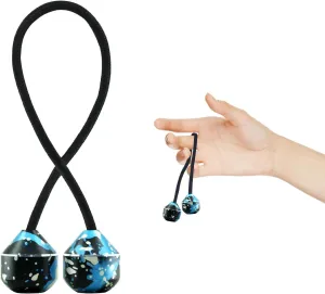 Fidget Beads, EDC Relieve Anxiety Toy Metal Fidget Toy for Stress Relief Home Office Toy Worry Beads Fidget for Men Women Teens (Style B-Blue White Black)