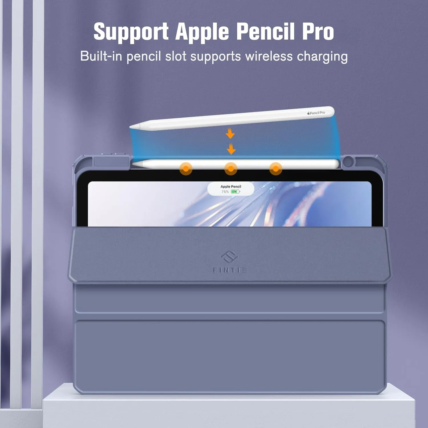 Fintie Hybrid Slim Case for iPad Air 11-inch M3 (2025) / M2 (2024), iPad Air 5th (2022) / 4th Generation (2020) 10.9 Inch - Shockproof Cover with Clear Back Shell & Pencil Holder, Cloudy Blue