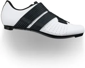 Fizik R5 Tempo Powerstrap Clip-in Cycling Shoes, White/Black, Size 45.5 EU