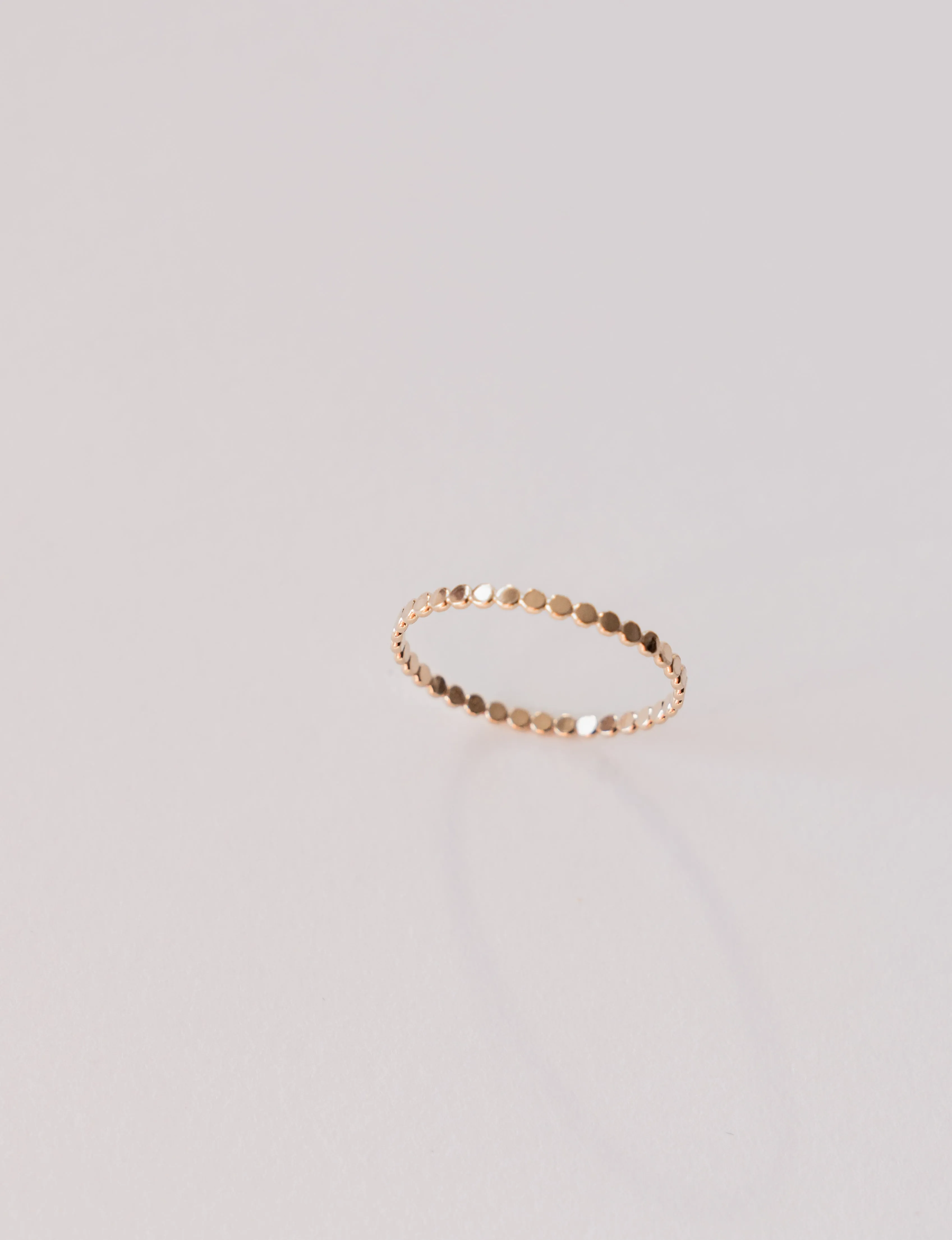 Flat Beaded Stacker Ring