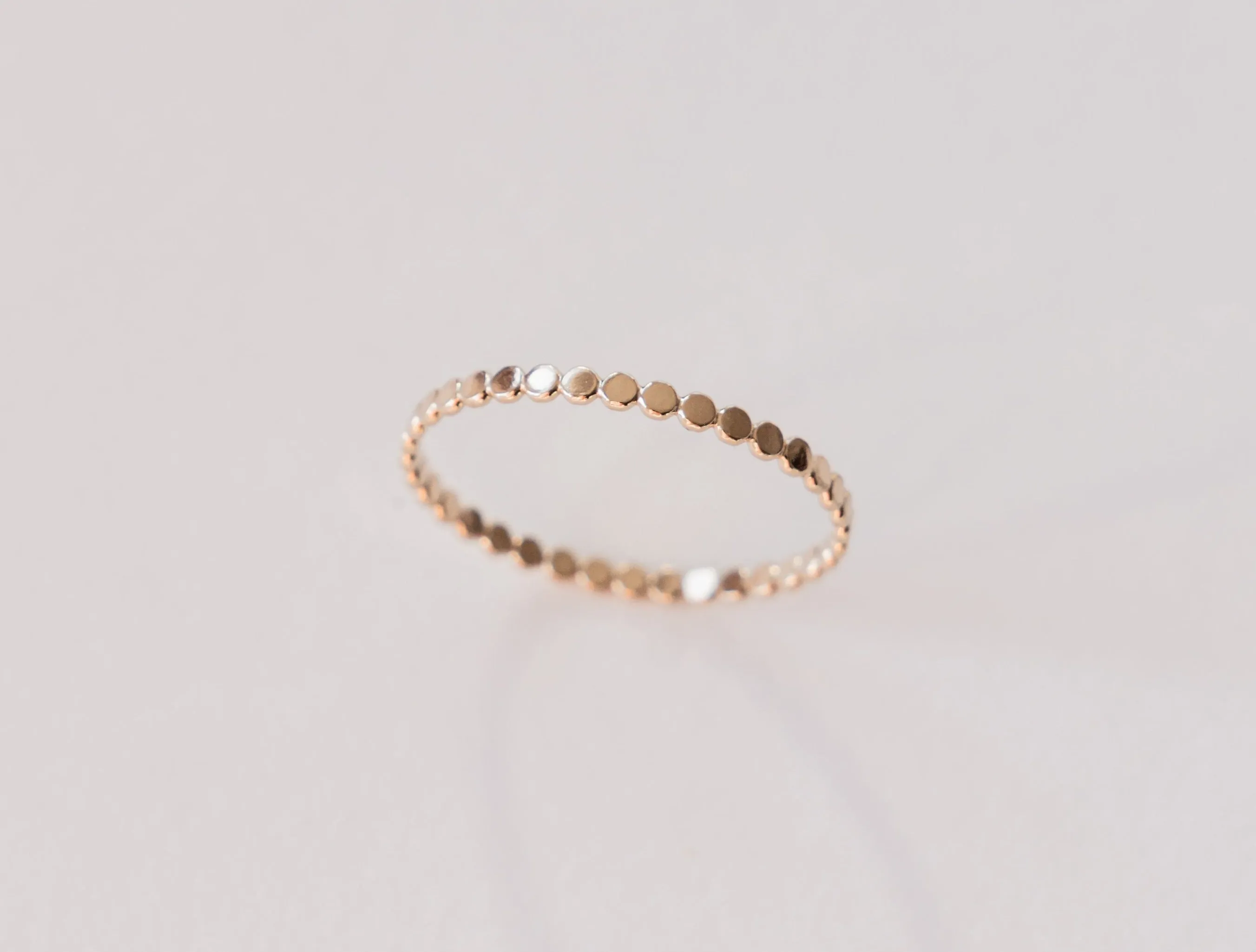 Flat Beaded Stacker Ring